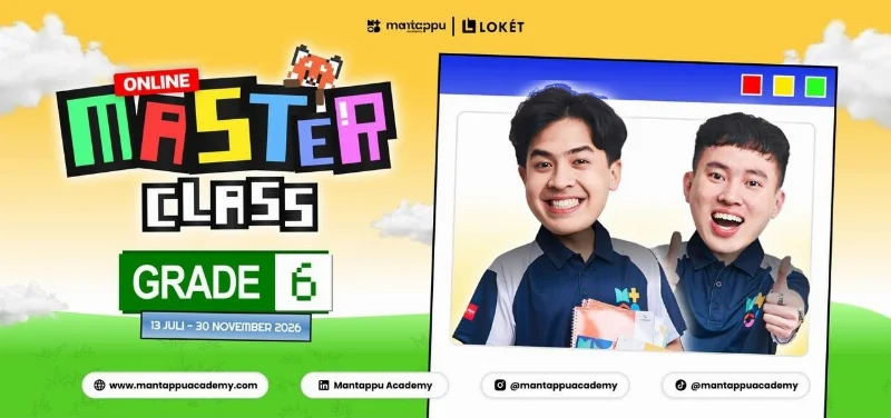 Poster Math Masterclass Online Kelas 6 SD Semester Ganjil 2026/27