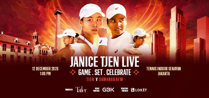 Poster Janice Tjen Live: Game. Set. Celebrate.