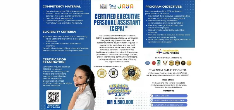 Poster Certified Executive Personal Assistant (CEPA)