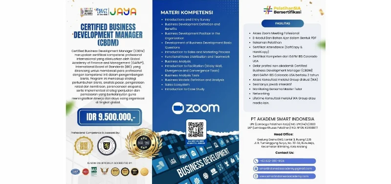 Poster Certified Business Development Manager (CBDM)
