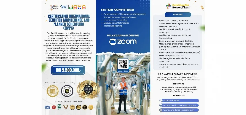Poster Certified Maintenance and Planner Scheduling (CMPS)