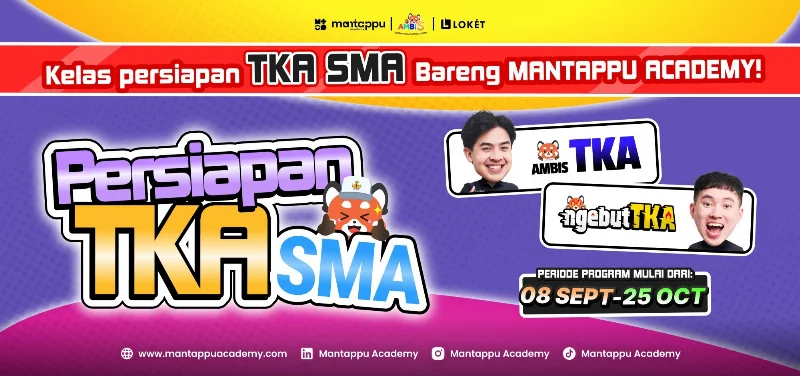 Poster Persiapan TKA SMA by Mantappu Academy
