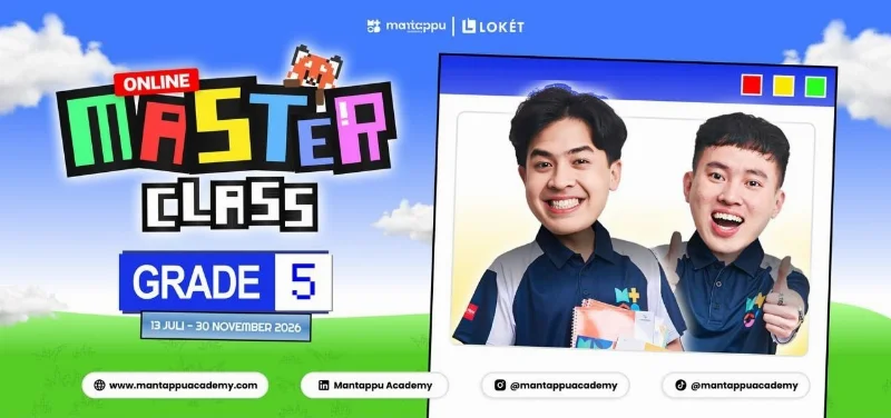 Poster Math Masterclass Online Kelas 5 SD Semester Ganjil 2026/27
