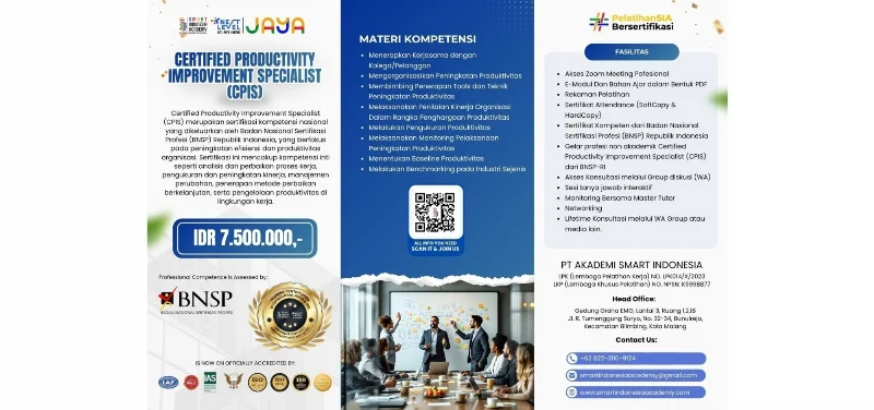 Poster Certified Productivity Improvement Specialist (CPIS)