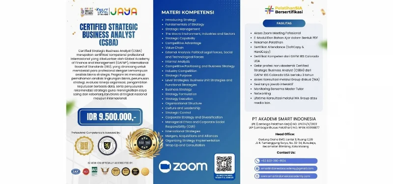 Poster Certified Strategic Business Analyst (CSBA)