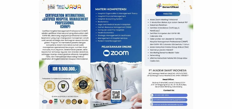 Poster Certified Hospital Management Professional (CHMP)