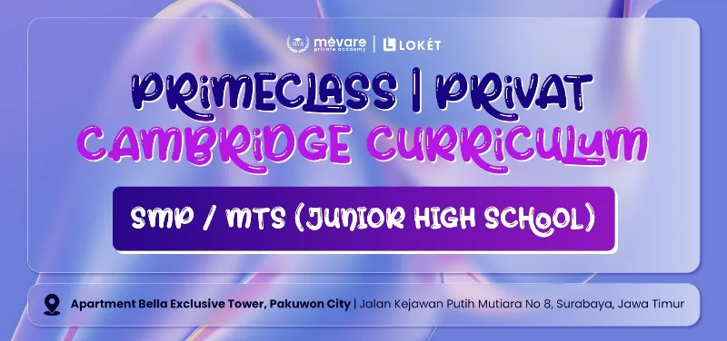 Poster PRIMECLASS SMP / MTS (JUNIOR HIGH SCHOOL) - CAMBRIDGE CURRICULUM