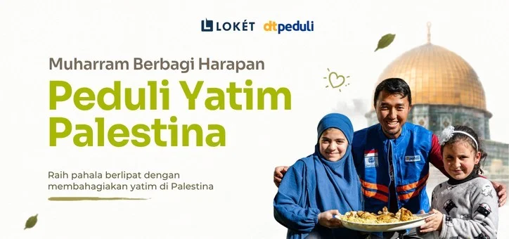 Poster Muharram Berbagi Harapan untuk Yatim Palestina