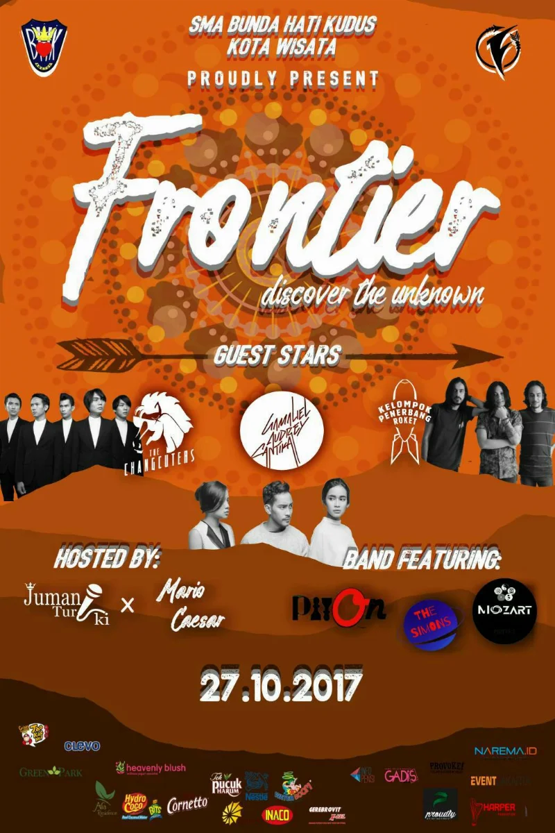 Poster FRONTIER 2017 SMA Bunda Hati Kudus, Cibubur