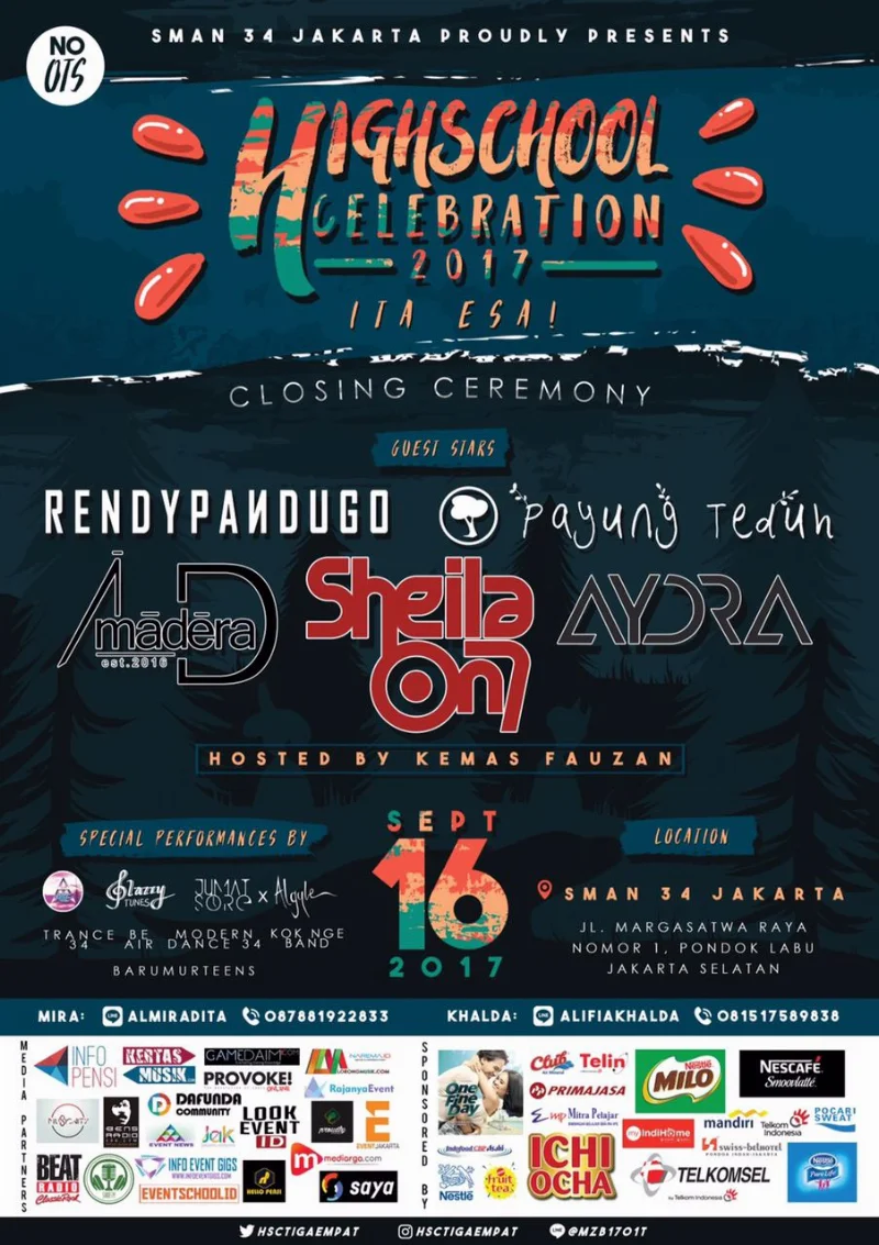 Poster High School Celebration SMAN 34 Jakarta