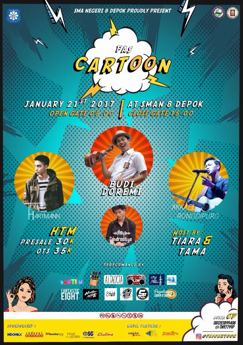 Poster SMAN 8 Depok- FAS Cartoon