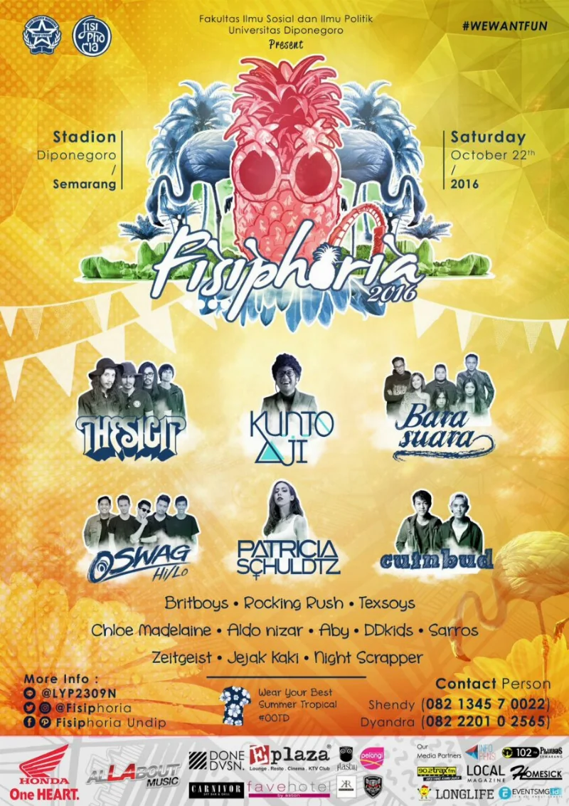 Poster Fakultas ilmu sosial dan ilmu politik universitas Diponegoro - FISIPHORIA 2016