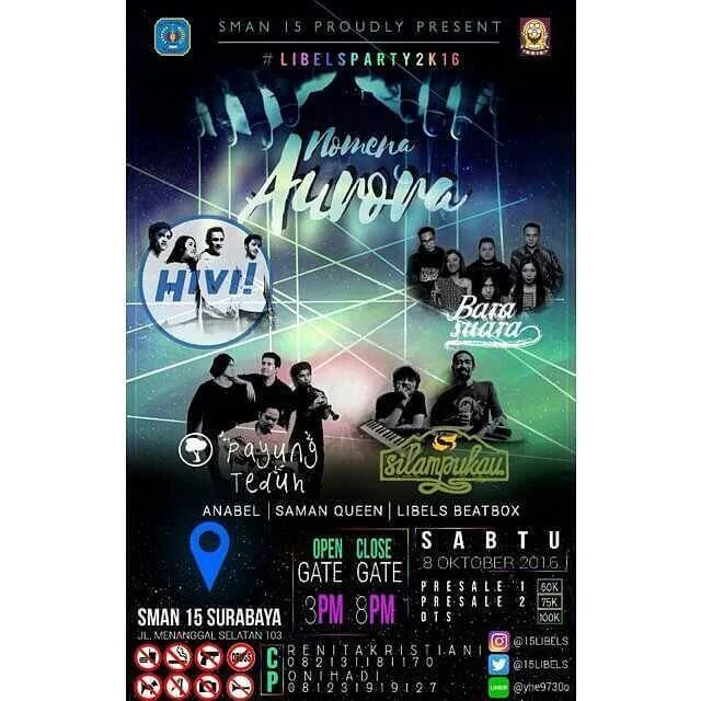 Poster SMAN 15 Surabaya - Libels Party Nomena Aurora