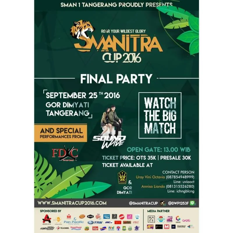 Poster SMAN 1 TANGERANG - SMANITRA CUP 2016