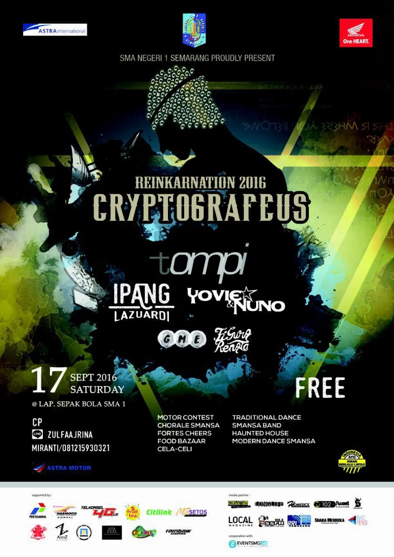 Poster SMAN 1 Semarang - Reinkarnation 2016