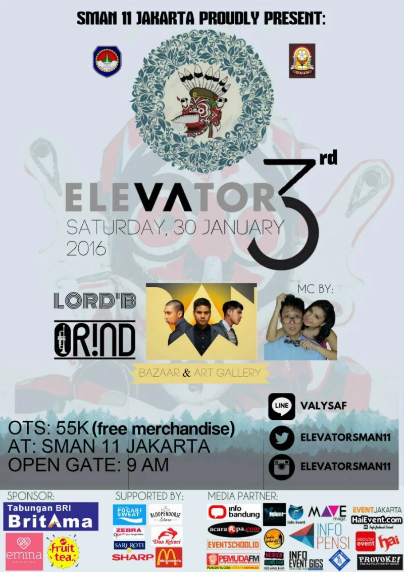 Poster SMAN 11 JAKARTA - ELEVATORS 11