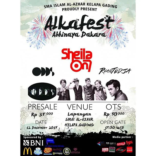 Poster SMAI Al - Azhar Kelapa Gading - Alkafest 2015