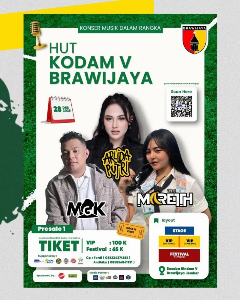 Poster Konser HUT Kodam V Brawijaya