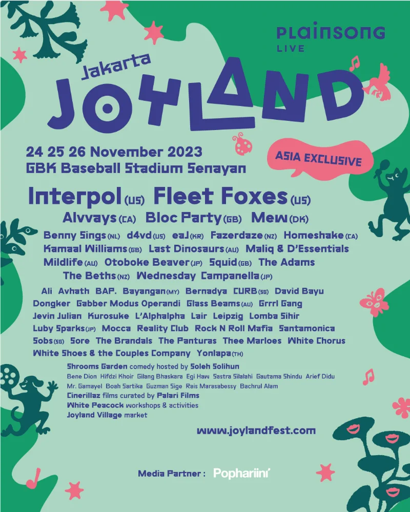Poster Joyland Festival 2023 - Pophariini
