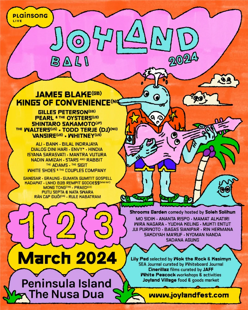 Poster Joyland Festival Bali 2024 - Pophariini