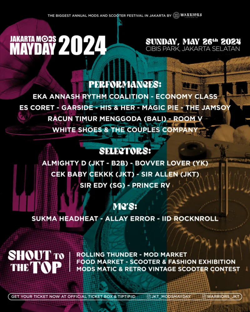 Poster Jakarta Mods Mayday 2024 - Pophariini