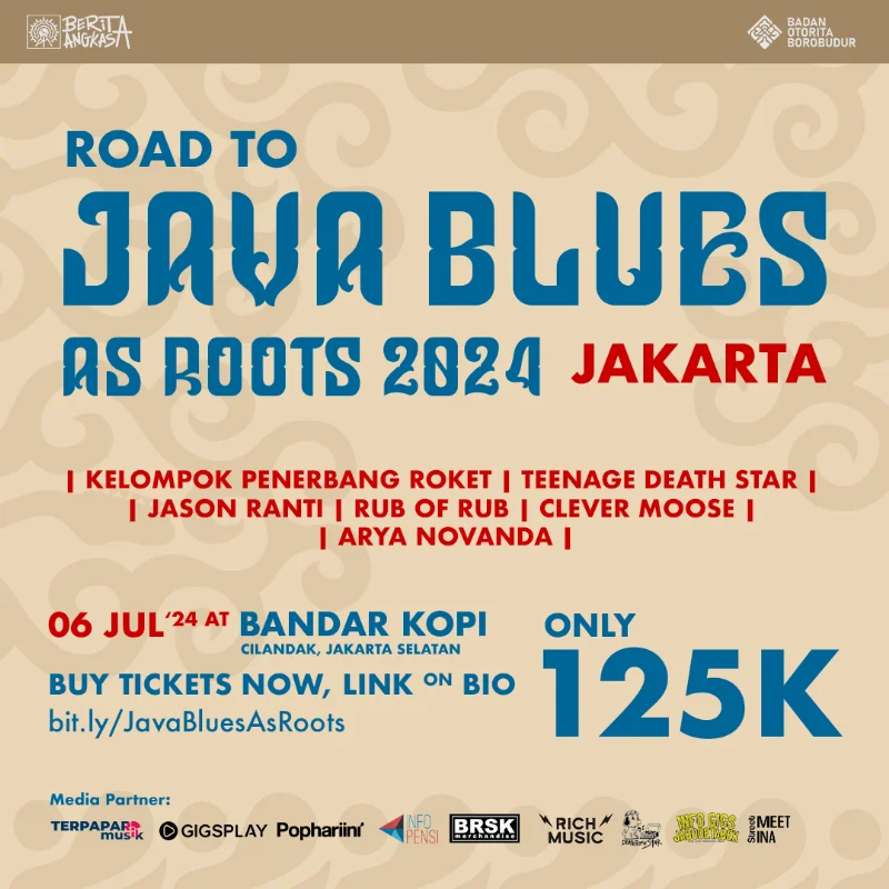 Poster Road To Java Blues As Roots 2024 Jakarta - Pophariini