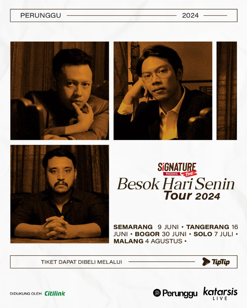 Poster Perunggu Besok Hari Senin Tour 2024 - Pophariini