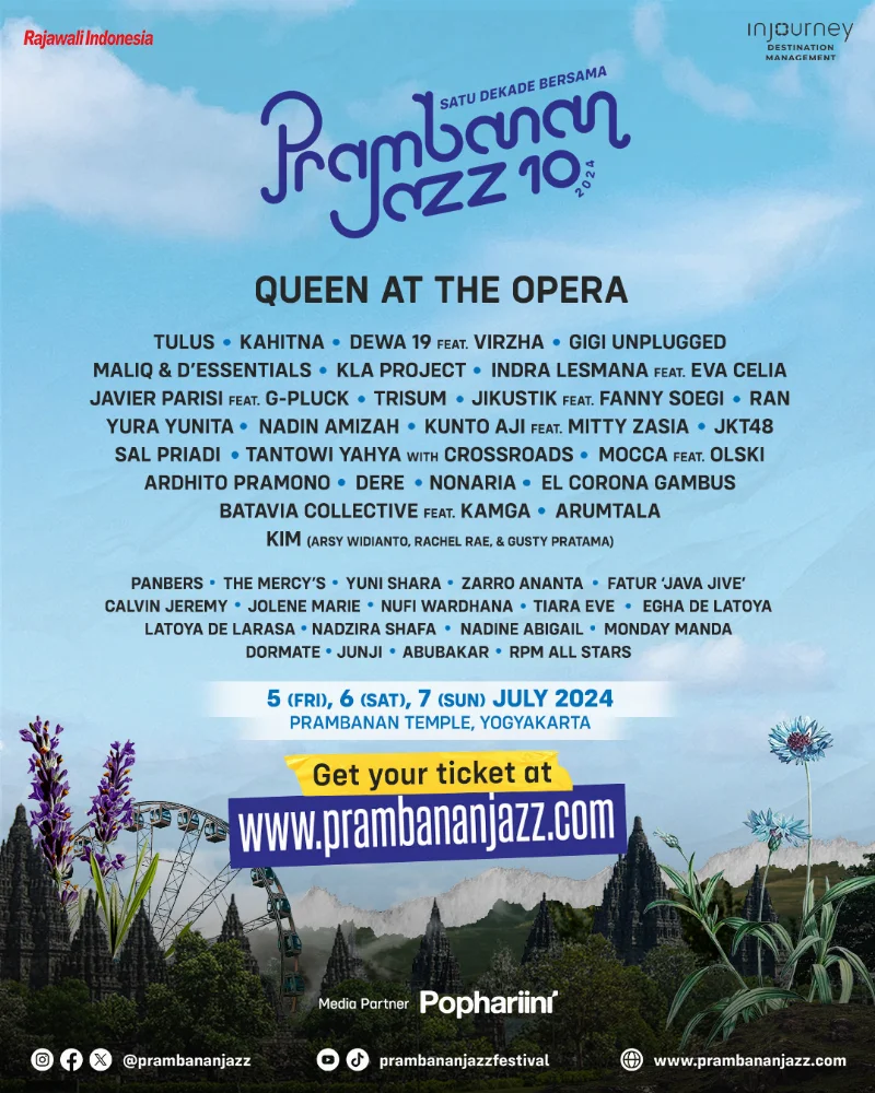 Poster Prambanan Jazz Festival 2024 - Pophariini