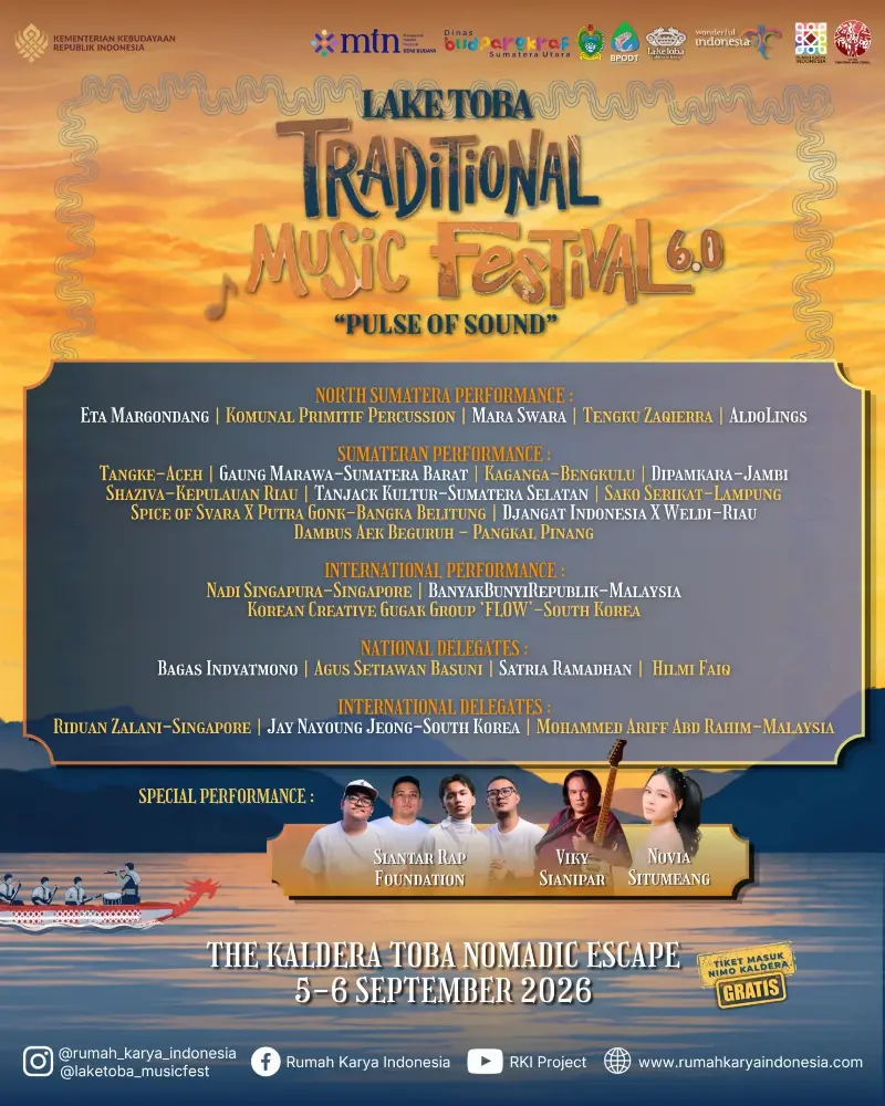 Poster Lake Toba Traditional Music Festival 6.0 “Pulse of Sound”