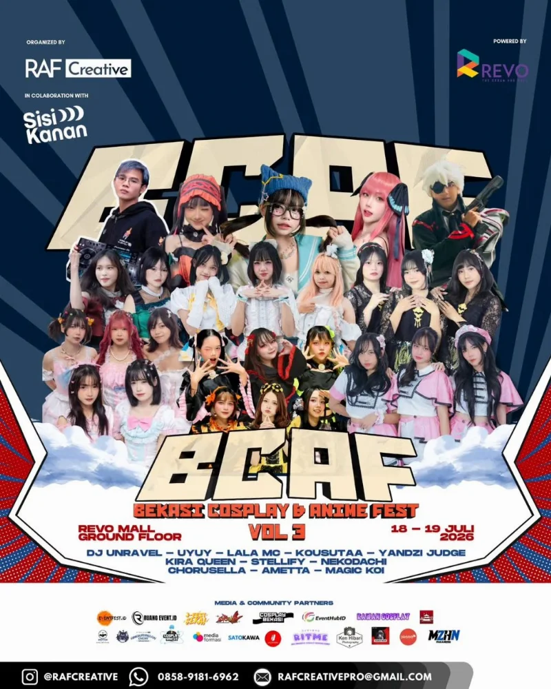 Poster BCAF Vol. 3 (Bekasi Cosplay & Anime Fest Vol. 3)