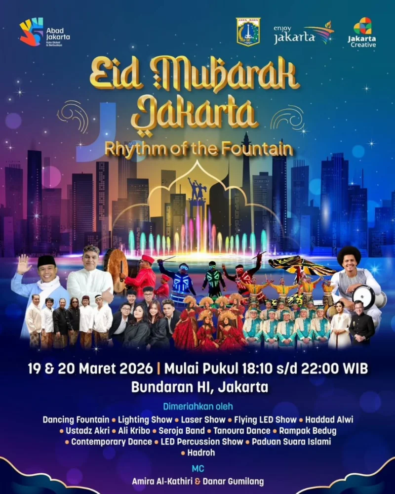 Poster Eid Mubarak Jakarta: Rhythm of the Fountain