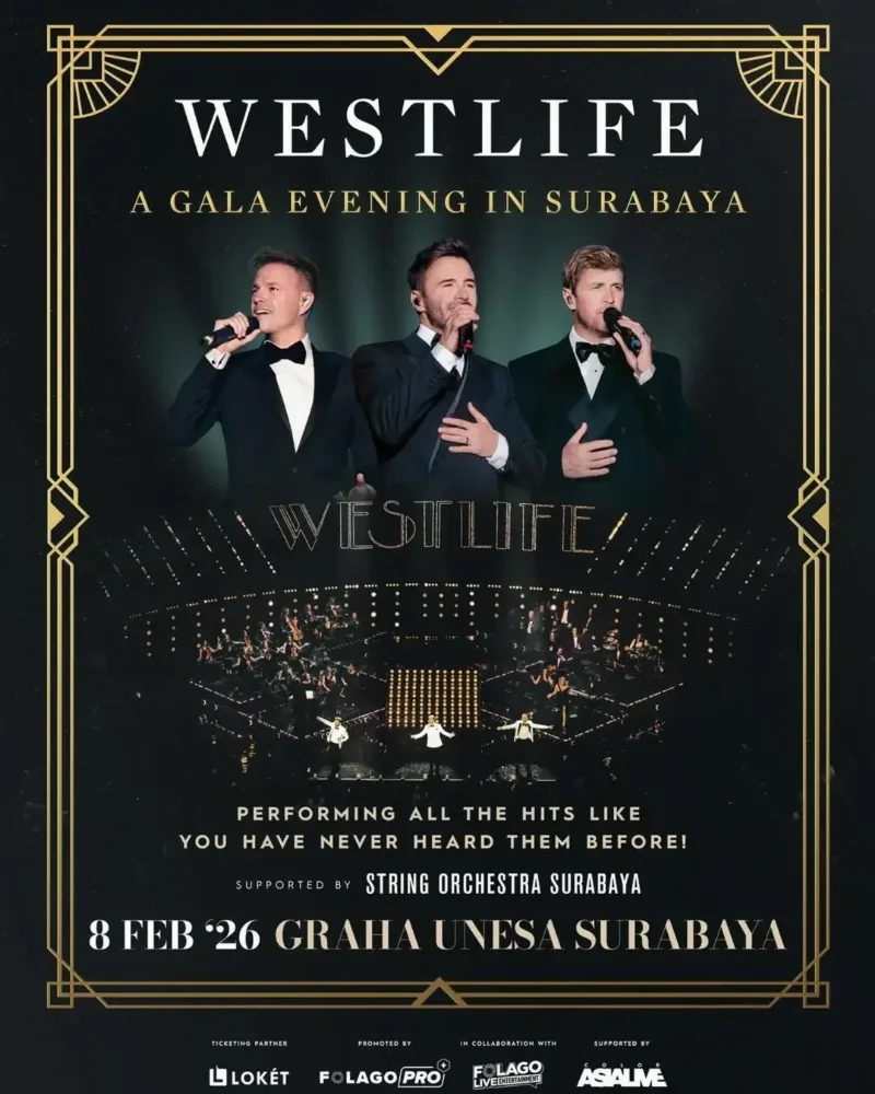 Poster Westlife: A Gala Evening in Surabaya