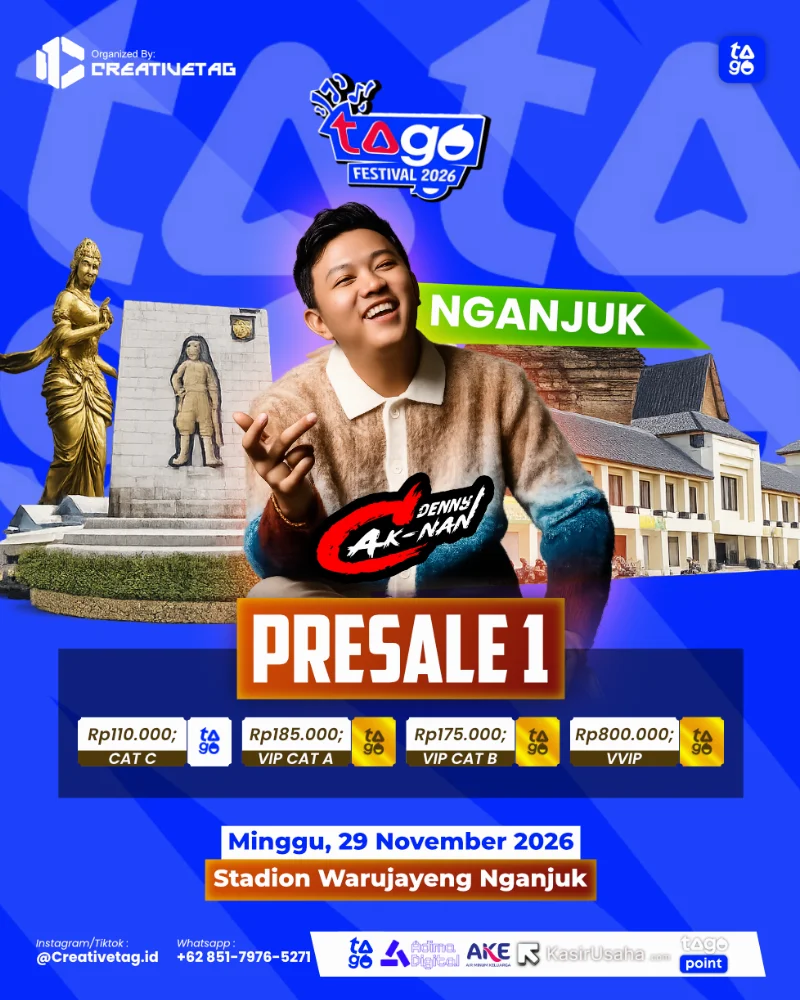 Poster Tago Festival Nganjuk Denny Caknan 2026