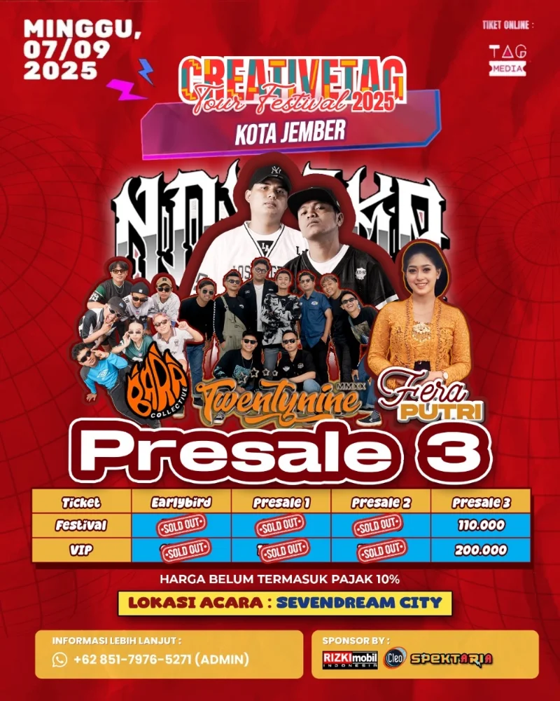 Poster Creativetag Festival Tour Jember
