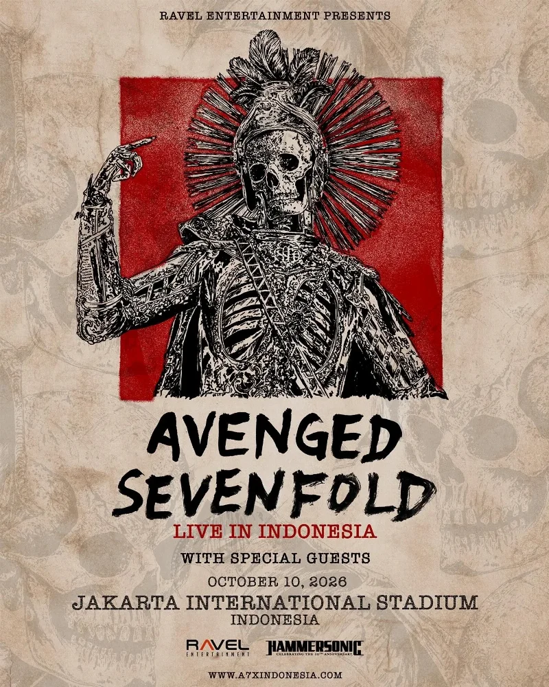 Poster Avenged Sevenfold Live Tour Indonesia