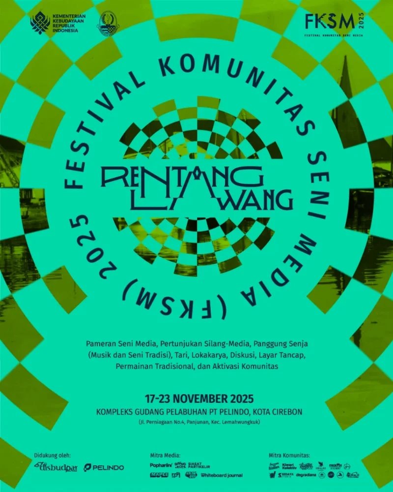 Poster Festival Komunitas Seni Media 2025 Cirebon