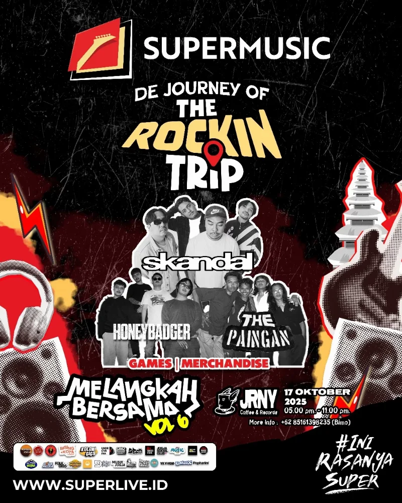 Poster Melangkah Bersama Vol. 6 in Conjunction with De Journey of The Rockin Trip