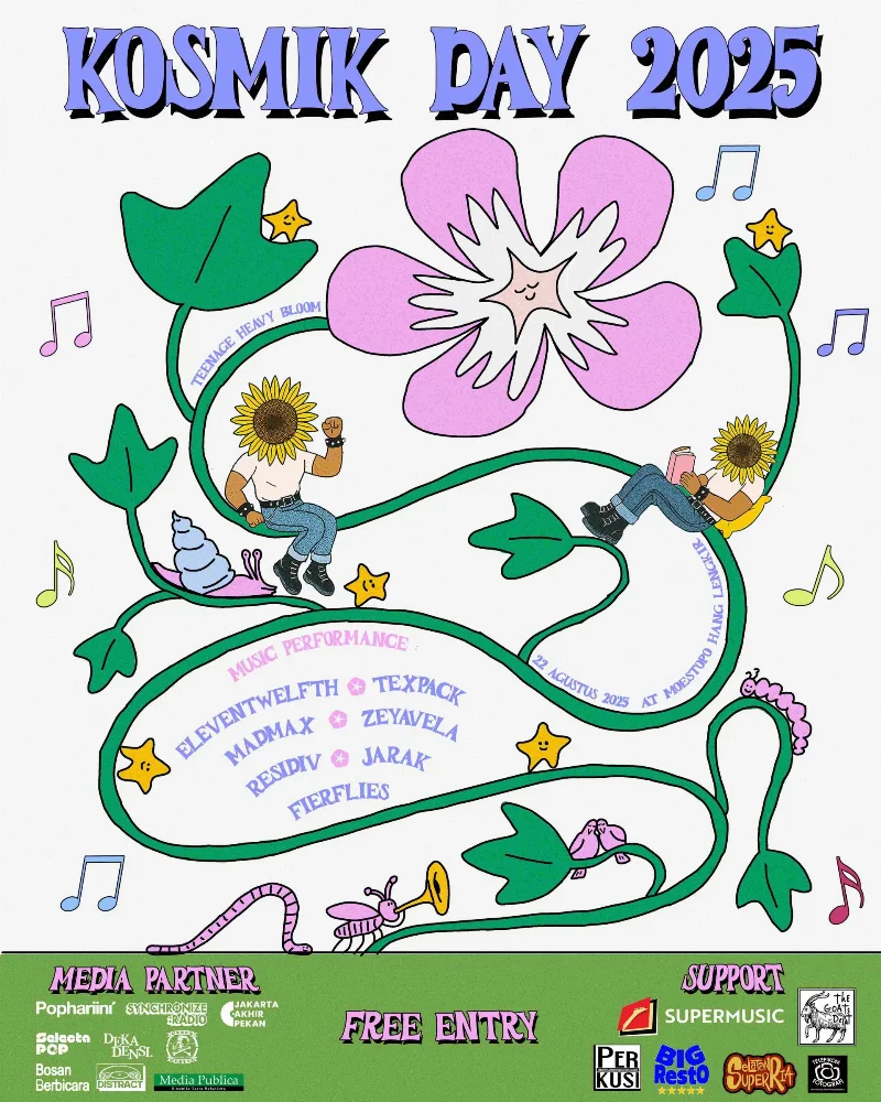 Poster KOSMIK DAY 2025 – TEENAGE HEAVY BLOOM