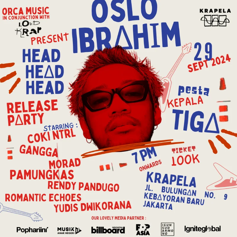 Poster Oslo Ibrahim: Head Head Head Release Party