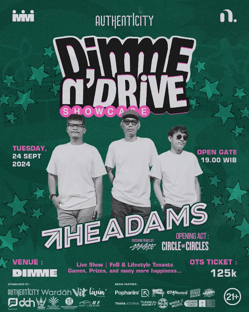 Poster Dimme N’ Drive Showcase: The Adams