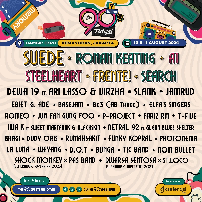 Poster The 90’s Festival 2024