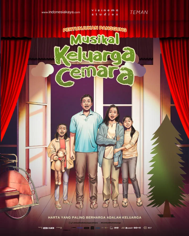 Poster Pertunjukan Panggung Musikal Keluarga Cemara